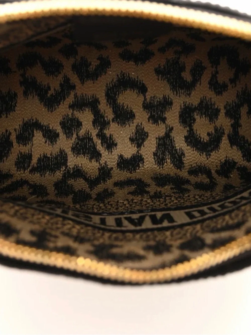 Dior Canvas Leopard Print Cosmetic Pouch